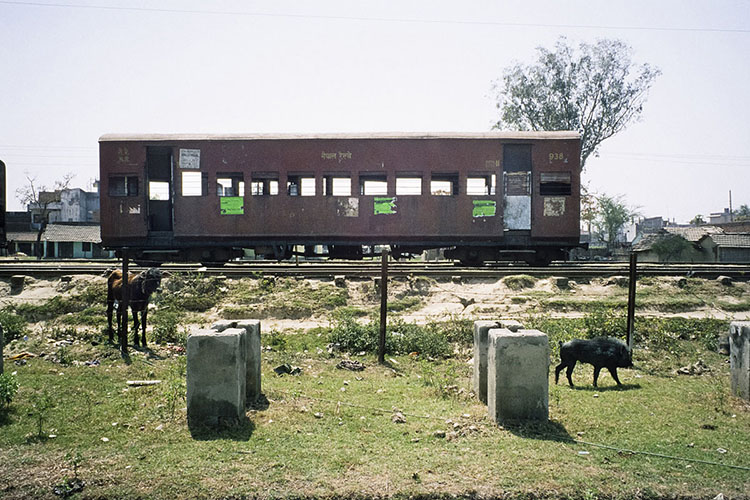 Wagon des chemins de fer népalais, sur l’unique ligne Janakpur-Jaynagar (Inde), Janakpur, district de Dhanusa, Népal, mars 2011